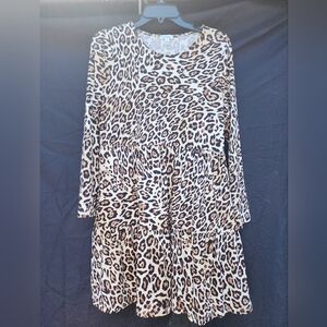 Love Fire Large animal print dress